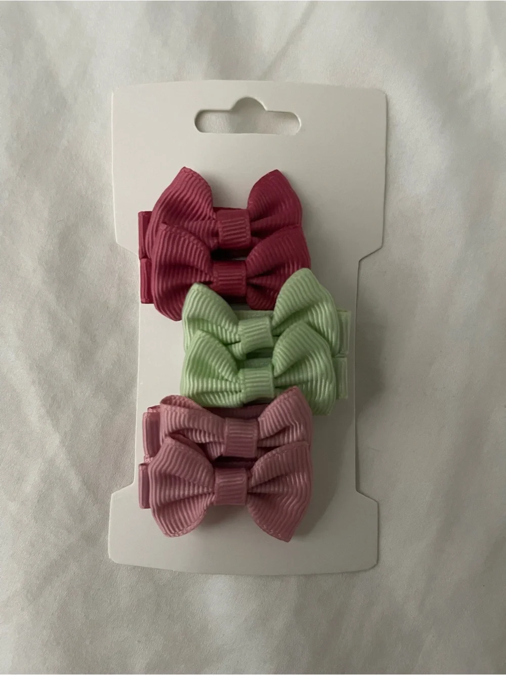 Kids Bow Hair Clips Set - 6 clips